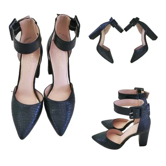 Michael By Michael Shannon Women's Romina Ankle Strap Pump Black Size 7 - Picture 7 of 16